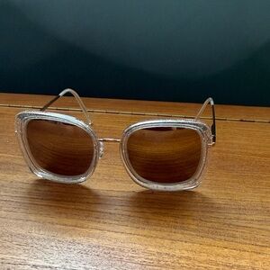 70s inspired Silver Sparkle Sunglasses